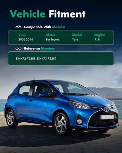 مجموعة الصدمات الأمامية SCITOO مكونة من 2 لسيارة Prius C، ممتصات الصدمات والدعامات تناسب 2012 2013 2014 2015 لسيارة Toyota Prius C، 2006 2007 2008 2009 2010 2011 2012 2013 2014 لسيارة Toyota Yaris Amortiguadores in Kuwait
