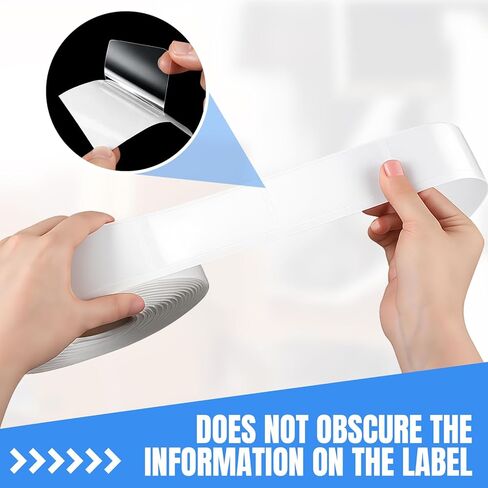 1500 Pcs 3.25'' x 1.5'' Clear Label Protectors with Dispenser Box Transparent Glossy Waterproof Labels Self Adhesive Stickers for Protecting Barcodes Spine Labels Office Use in Kuwait