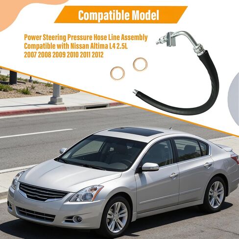Power Steering Pressure Hose Compatible with Nissan Altima L4 2.5L 2007 2008 2009 2010 2011 2012 49720JA000 3402511 in Saudi Arabia