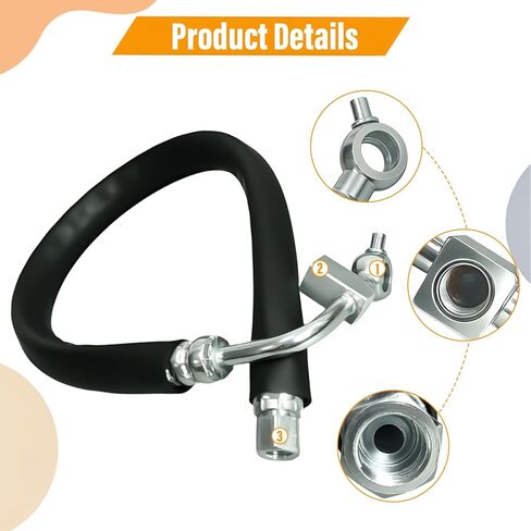 Power Steering Pressure Hose Compatible with Nissan Altima L4 2.5L 2007 2008 2009 2010 2011 2012 49720JA000 3402511 in Saudi Arabia