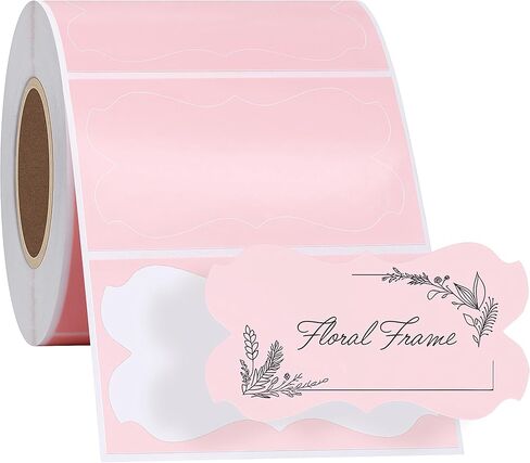 HYBSK 2 Inch Pink Flower Thermal Labels for Personalized Custom Supplies - Cute Thermal Printer Label for Small Business - 500pcs per Roll (Flower) in Kuwait