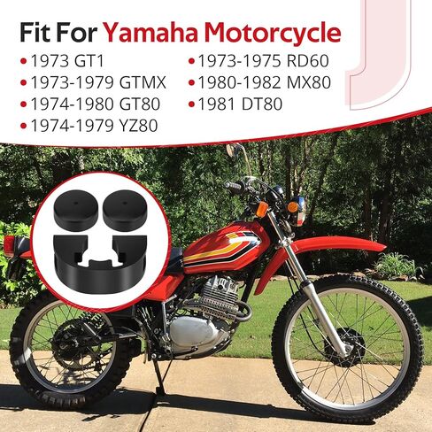 JAVIK الغاز خزان الوقود البنزين وسادة مطاطية مع جبل المثبط لياماها GT1 GTMX GT80 YZ80 RD60 MX80 DT80 1973-1982 O.E.M #353-24182-00-00 in Kuwait