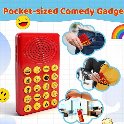 Sound Effects Machine, 2 Pack- Volume Adjustable Prank Noise Maker with Pre-Installed Batteries,20 Hilarious Pocket Gag Sounds Toys for 6-13 Year Old Boys Teens, White Elephant Gift Exchange Gadgets in Saudi Arabia