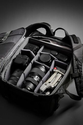 SAKK 25L Rolltop Ranger Camera Backpack – Weatherproof Travel Bag for Creators | Expandable Top, 14 or 16" Laptop Compartment, Padded Camera Cube Insert Included for Canon Nikon Sony in Saudi Arabia