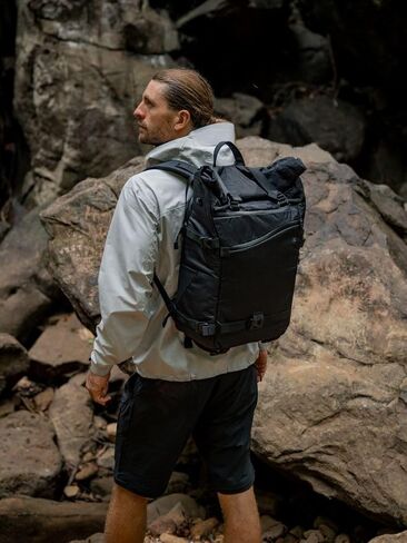 SAKK 25L Rolltop Ranger Camera Backpack – Weatherproof Travel Bag for Creators | Expandable Top, 14 or 16" Laptop Compartment, Padded Camera Cube Insert Included for Canon Nikon Sony in Saudi Arabia