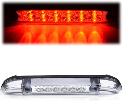 G-PLUS LED ضوء الفرامل الثالث متوافق مع نيسان فرونتير بيك اب 2001 2002 2003 2004 خلفي عالي التركيب مصباح إيقاف وقوف السيارات مصباح الفرامل الثالث مصباح البضائع الأحمر عدسة كروم الإسكان in Kuwait