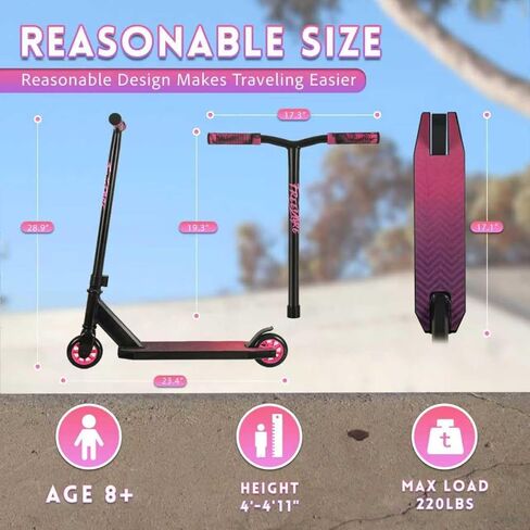 سكوتر FREEDARE Pro Stunt Scooter، سكوتر خدعة للأطفال والمراهقين والفتيان والفتيات، بعمر 8 سنوات فوق سكوتر الشارع الحر لمتنزه التزلج المتوسط ​​والمبتدئ in Kuwait