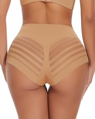 Women's High-waist Striped Lace Sexy Underwear, Highly Elastic, Tummy Control Breathable, Fashionable And Versatile in Saudi Arabia