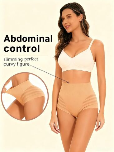 Women's High-waist Striped Lace Sexy Underwear, Highly Elastic, Tummy Control Breathable, Fashionable And Versatile in Saudi Arabia