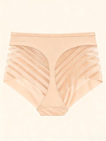 Women's High-waist Striped Lace Sexy Underwear, Highly Elastic, Tummy Control Breathable, Fashionable And Versatile in Saudi Arabia