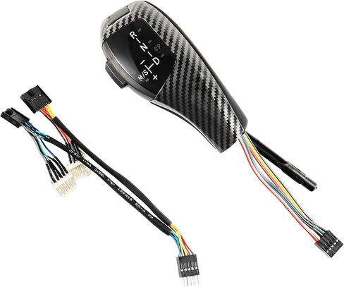 LHD Automatic LED Gear Shift Knob retrofit kit Compatible with 06-12 BMW E90 3 Series Sedan, 07-10 E92 E93 3 Series Coupe/Convertible, 09-12 Z4, 10-12 X1, LED Illuminated Carbon Fiber Knob in Saudi Arabia