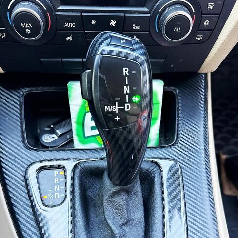 LHD Automatic LED Gear Shift Knob retrofit kit Compatible with 06-12 BMW E90 3 Series Sedan, 07-10 E92 E93 3 Series Coupe/Convertible, 09-12 Z4, 10-12 X1, LED Illuminated Carbon Fiber Knob in Saudi Arabia
