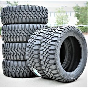 مجموعة من 6 (ستة) إطارات Evoluxx Rotator M/T Mud للطرق الوعرة الخفيفة للشاحنات الخفيفة - 33X12.50R17LT 33X12.50X17 33X12.50-17 120Q نطاق التحميل E LRE 10 طبقات BSW جدار جانبي أسود in Kuwait