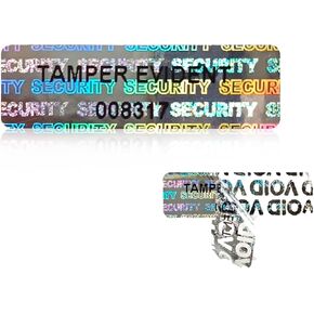 580pcs Hologram Tamper evident Stickers with Unique Serial Number Security Genuine Warranty Seal Labels Tamper Proof Stickers(Silver,1 inch x 0.3 inch,GQYH) in Saudi Arabia