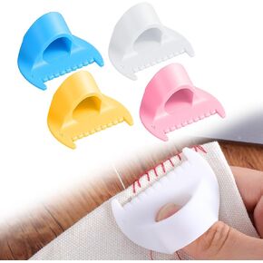 LXUEJIE 4 Pcs Edge Stitch Lock & Sewing Gauge, Edge Sewing Locking Tool for Beginners and Seniors, Mini Sewings Finger Ruler for Even Stitches 4mm Needle Gauge Quilting Ruler Measuring Tool in Saudi Arabia