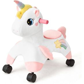 FUNLIO Unicorn Ride On Toys, Toddler Ride On Toys with 360° Wheels, Toddler Bike Designed to Develop Balance & Coordination, for Indoor/Outdoor Play, Easy to Assemble, CPC & CE Certified in Saudi Arabia