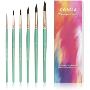 Round Pointed Tip Paint Brushes Set, 6 Pcs Artist Paint Brushes for Acrylic Oil Watercolor Gouache Painting, Inks in Saudi Arabia