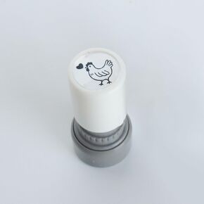 Hen Chicken with Heart Pre-Inked Stamp, Mini Animal Icon for Planner, Notes, Scrapbook, Labeling and Decoration, Compact Self Inking Design, 0.5'' x 0.5'' Impression Size in Saudi Arabia