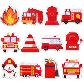 240 Pages Firetruck Sticky Notes Set - Fire Engine Self-Sticky Notepads with 12 Firetruck Themed Designs for Writing Memos, Reminders, and Notes, Flame Fireman Party Favors, Holiday Appreciation Gifts in Kuwait