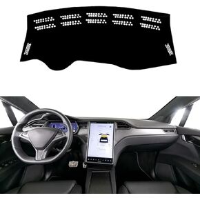 Fit for Tesla Model X 2016-2022,Dash Cover,Dash Mat Dashboard Cover,Black Dash Cover Mat,Interior Dash Covers,Car Accessories in Saudi Arabia
