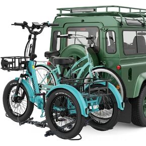 NAIZEA 2-Bike Rack Hitch Mount,270 LBS Capacity, Fit E-Trikes & E Bikes,Multi-Functional Free Combination, Heavy-Duty Foldable Bike Carrier for Standard, 2 inch Receiver, Fits 5" Wide Tire in Saudi Arabia