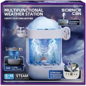 Science Can STEM Kits for Kids Age 6-8, Multifunctional 3-in-1 Weather Station for Kids, Educational Science Kits with 8 Weather, Humidifier & White Noise Mode, Birthday Gifts for 5 6 7 8 Girls Boys in Saudi Arabia