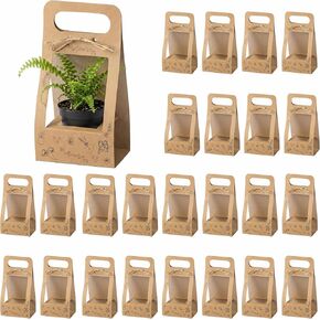 Fayoula 24 Pcs Succulent Wrap Bags, Kraft Paper Gift Box for 3 Inch Pots, Party Favors, Baby Shower in Saudi Arabia
