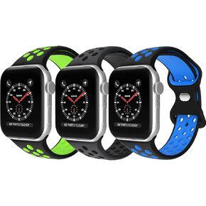 [2 Pack] Sport Band for Kids Apple Watch Band 38mm 40mm 41mm & 42mm 44mm 45mm 49mm,Soft Breathable Silicone Smartwatch Band for iWatch Series 9/8/7/6/5/4/3/2/1/SE/SE2/Ultra 2/Ultra,Kids Size for Small Wrist in Saudi Arabia