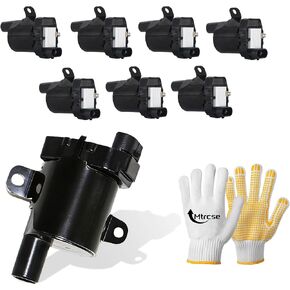 8PCS UF262 D585 Round Ignition Coil Pack Compatible with Chevy Silverado 1500 2500 3500 Tahoe Suburban Express GMC Sierra Savana Yukon Cadillac Escalade V8 4.8L 5.3L 6.0L, Replaces C1251 in Saudi Arabia