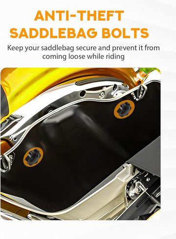 PBYMT Theft Deterrent Saddlebag Locks, Saddle Bag Lock Fit for Harley Davidson Touring Street Glide, Electra Glide, Road King, Road Glide 1988-Later, Black in Kuwait