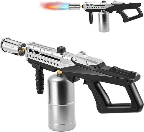 Powerful Propane Grill Torch Gun, Sous Vide Torch With Adjustable Flame, Flame Torch Thrower Gun Charcoal Lighter for BBQ, Campfire, Searing Steak, Cooking (Tank Not Included) in Saudi Arabia