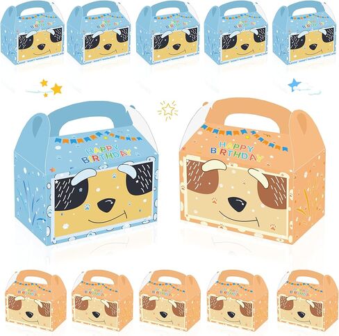 HUIANHER Cartoon Blue Dog Party Goodie Gift Boxes 16pcs Dog Family Candy Bags for Blue Puppy Theme Birthday Party Supplies in Kuwait