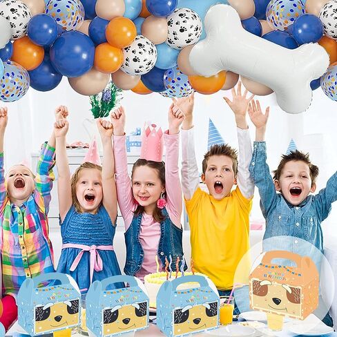 HUIANHER Cartoon Blue Dog Party Goodie Gift Boxes 16pcs Dog Family Candy Bags for Blue Puppy Theme Birthday Party Supplies in Kuwait