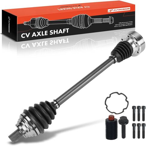 مجموعة عمود المحور A-Premium CV متوافقة مع موديلات Volkswagen & Audi - Passat 2006-2009، Tiguan 2009-2018، Golf R، CC، A3 Quattro، Q3 Quattro، TT Quattro، AWD فقط - جانب الركاب الخلفي الأيمن in Kuwait