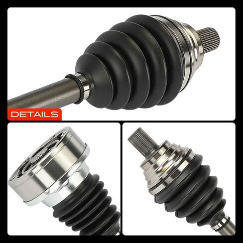 مجموعة عمود المحور A-Premium CV متوافقة مع موديلات Volkswagen & Audi - Passat 2006-2009، Tiguan 2009-2018، Golf R، CC، A3 Quattro، Q3 Quattro، TT Quattro، AWD فقط - جانب الركاب الخلفي الأيمن in Kuwait