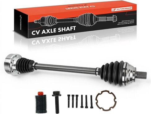 مجموعة عمود المحور A-Premium CV متوافقة مع موديلات Volkswagen & Audi - Passat 2006-2009، Tiguan 2009-2018، Golf R، CC، A3 Quattro، Q3 Quattro، TT Quattro، AWD فقط - جانب الركاب الخلفي الأيمن in Kuwait