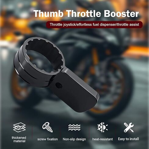 2 PCS Motorcycle Throttle Mounts, Thumb Motorcycle Throttle Assist, Anti-vibration Non-slip Handlebar Grip Cruise Control Assist, Universal Vehicles Effort-saving Device (Black) in Saudi Arabia