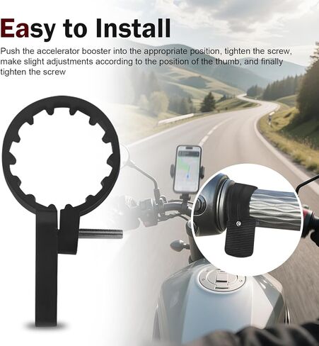 2 PCS Motorcycle Throttle Mounts, Thumb Motorcycle Throttle Assist, Anti-vibration Non-slip Handlebar Grip Cruise Control Assist, Universal Vehicles Effort-saving Device (Black) in Saudi Arabia