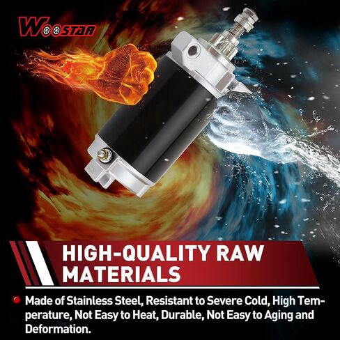 WOOSTAR 9 Teeth Electric Starter Motor Replacement for F40 40HP Outboard Engine OEM 50-854636 854636T 859170T 884045T 888160T 893887T in Kuwait