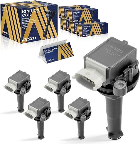 AISIN AFTERMARKET ESCVL-00710 Pack of 5 Ignition Coils - Compatible with Volvo XC60 2015-2016, S60 2004-2009&2012-2016, V50 2005-2011, S60 2005-2009, V50 2005-2010 - 5Cyl 2.4L 2.5L in Kuwait