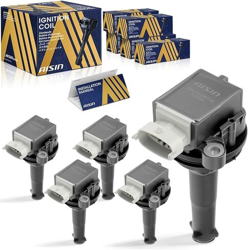 AISIN AFTERMARKET ESCVL-00710 Pack of 5 Ignition Coils - Compatible with Volvo XC60 2015-2016, S60 2004-2009&2012-2016, V50 2005-2011, S60 2005-2009, V50 2005-2010 - 5Cyl 2.4L 2.5L in Kuwait