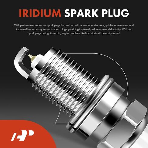 A-Premium Set of 8 Ignition Coil Pack and Iridium Spark Plugs Compatible with Honda Civic 2003 2004 2005 1.3L in Kuwait