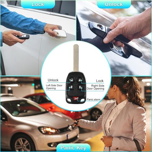 X AUTOHAUX 2 قطعة 313.8 ميجا هرتز استبدال دخول بدون مفتاح مفتاح السيارة عن بعد فوب لهوندا أوديسي EX 2011 2012 2013 N5F-A04TAA 35118-TK8-A10 in Kuwait