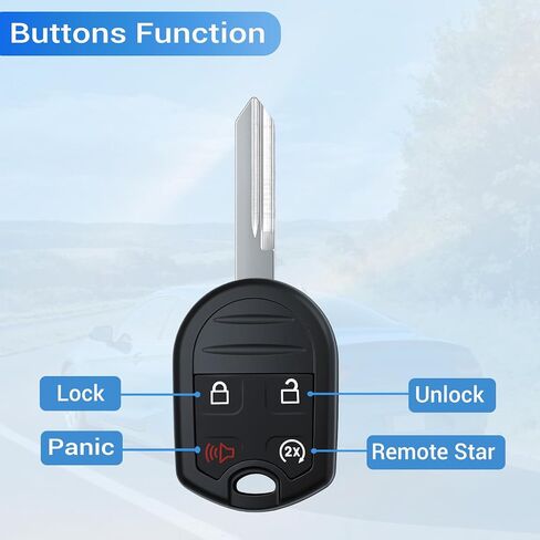 Key Fob Fits for Ford F150 2011-2014/ F250 F350 11-16/ Explorer 13-15/ Expedition 09-17/ Lincoln Navigator 14-17/ MKX 07-15 Keyless Entry Remote Control CWTWB1U793 OUC6000022, 2Pcs in Saudi Arabia