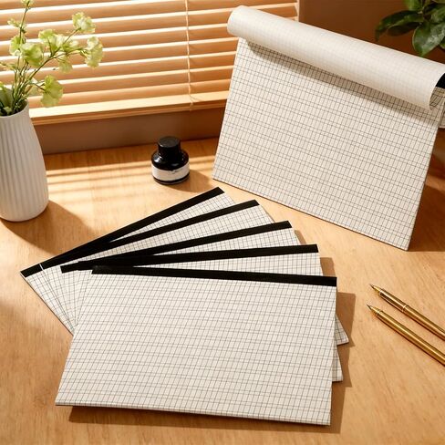 gisgfim 120 Sheets Calligraphy Paper Fountain Pen Paper Calligraphy Practice Pad 12" x 9" Calligraphic Writing Pages with Slanted Grid Letter 19lb Bond (70GSM) for Beginners（3 Pack） in Kuwait