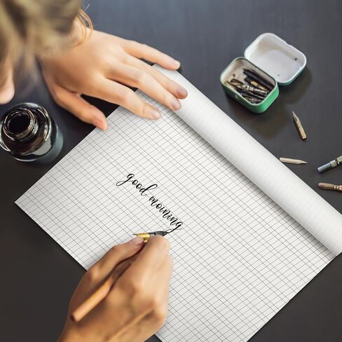 gisgfim 120 Sheets Calligraphy Paper Fountain Pen Paper Calligraphy Practice Pad 12" x 9" Calligraphic Writing Pages with Slanted Grid Letter 19lb Bond (70GSM) for Beginners（3 Pack） in Kuwait