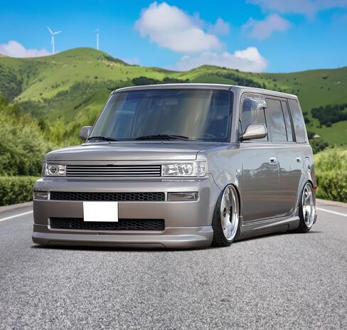 IKON MOTORSPORTS، الشفة الأمامية الممتصة للصدمات المتوافقة مع 2004-2006 Scion xB، المصد الأمامي للشفاه المفسد الهوائي سد الذقن المضافة على طقم الجسم البديل غير مصبوغ باللون الأسود K-Style PU، 2005 in Kuwait