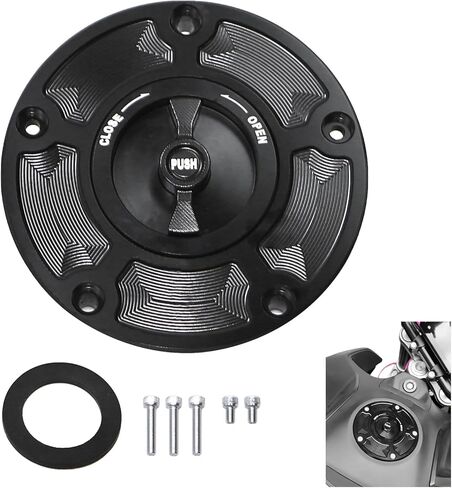 أغطية خزان الوقود سريعة الإصدار للغاز لملحقات الدراجات النارية CFMOTO 450SS/450NK/800NK/IBEX 800/300S/300NK/700CL-X/IBEX 450 (أسود بالكامل) in Kuwait