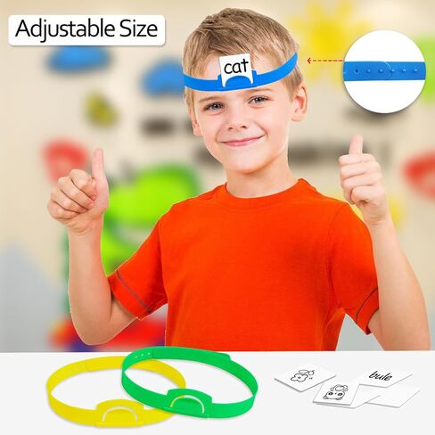 12 Pcs Guess Who Headbands Game Can Insert Cards Fun Heads Up Guessing Family Game Night Party Board Games for Kids and Adult in Saudi Arabia