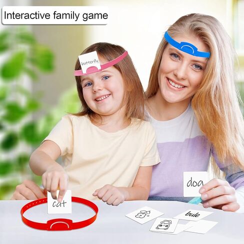 12 Pcs Guess Who Headbands Game Can Insert Cards Fun Heads Up Guessing Family Game Night Party Board Games for Kids and Adult in Saudi Arabia